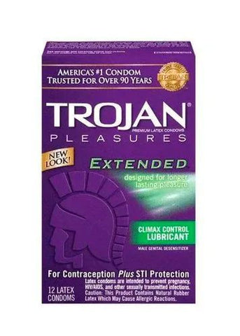 Trojan Extended Pleasure Climax Control 12 Pack