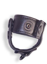 Black Leather Snap Ball Stretcher 2 inches