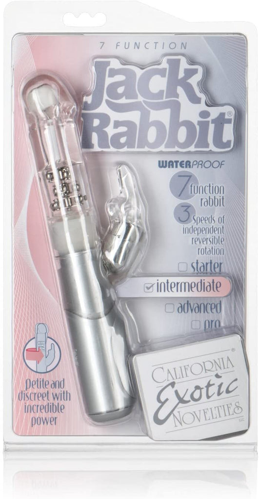CalExotics Original Jack Rabbit Vibrator Clear (Silver) Bite the Fruit CalExotics Original Jack Rabbit Vibrator Clear (Silver) Bite the Fruit