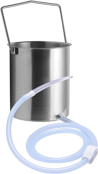 Cleanstream Premium Stainless Steel Enema Bucket Kit with Silicone Hose