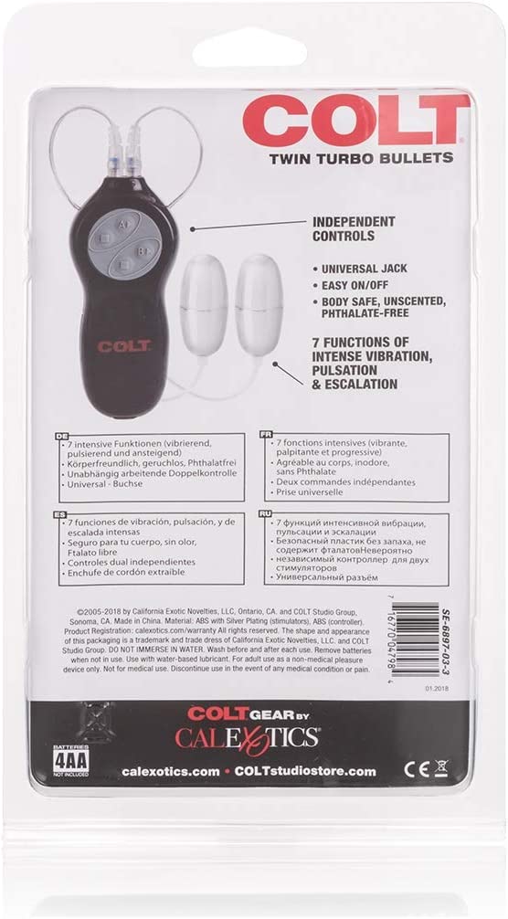 Colt 7-Function Twin Turbo Bullet Vibrator Bite the Fruit Colt 7-Function Twin Turbo Bullet Vibrator Bite the Fruit
