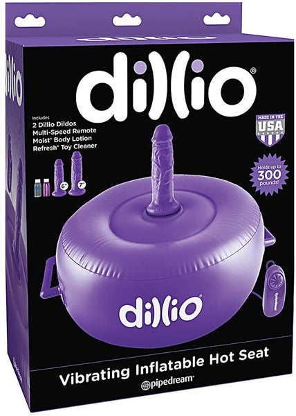 Dillio Vibrating Inflatable Seat, Purple