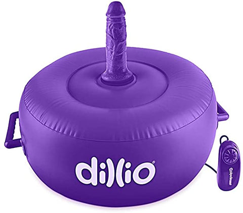Dillio Vibrating Inflatable Seat, Purple