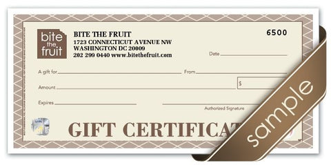 Bite the Fruit Gift Certificate