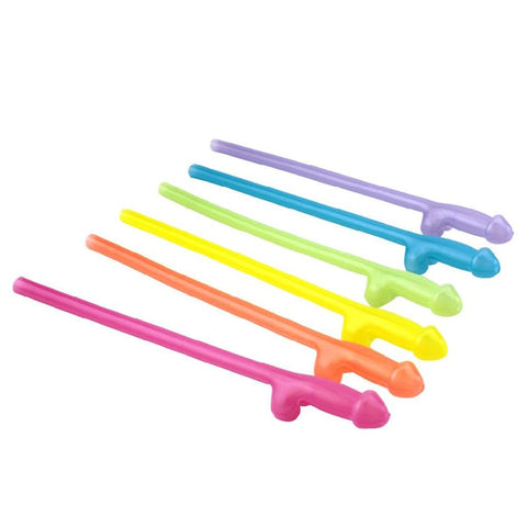 Rainbow Naughty Straws 11.5"